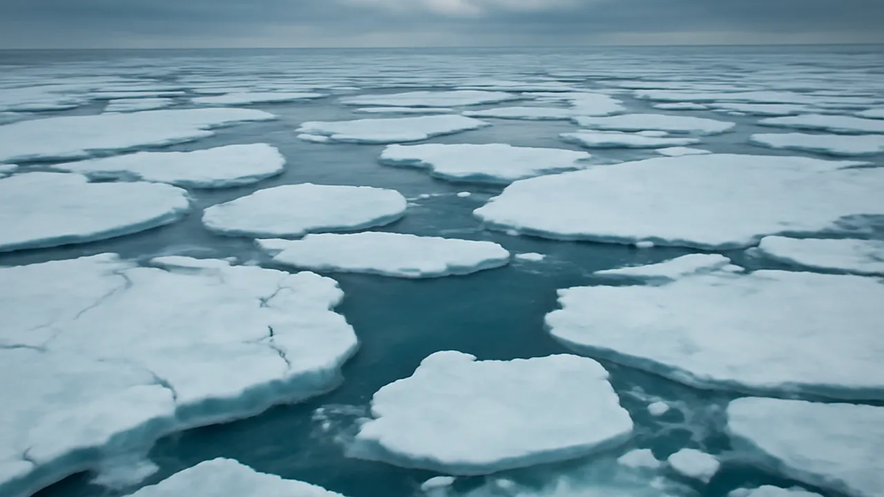Paysage arctique russe illustrant le réchauffement climatique et la fonte de la banquise