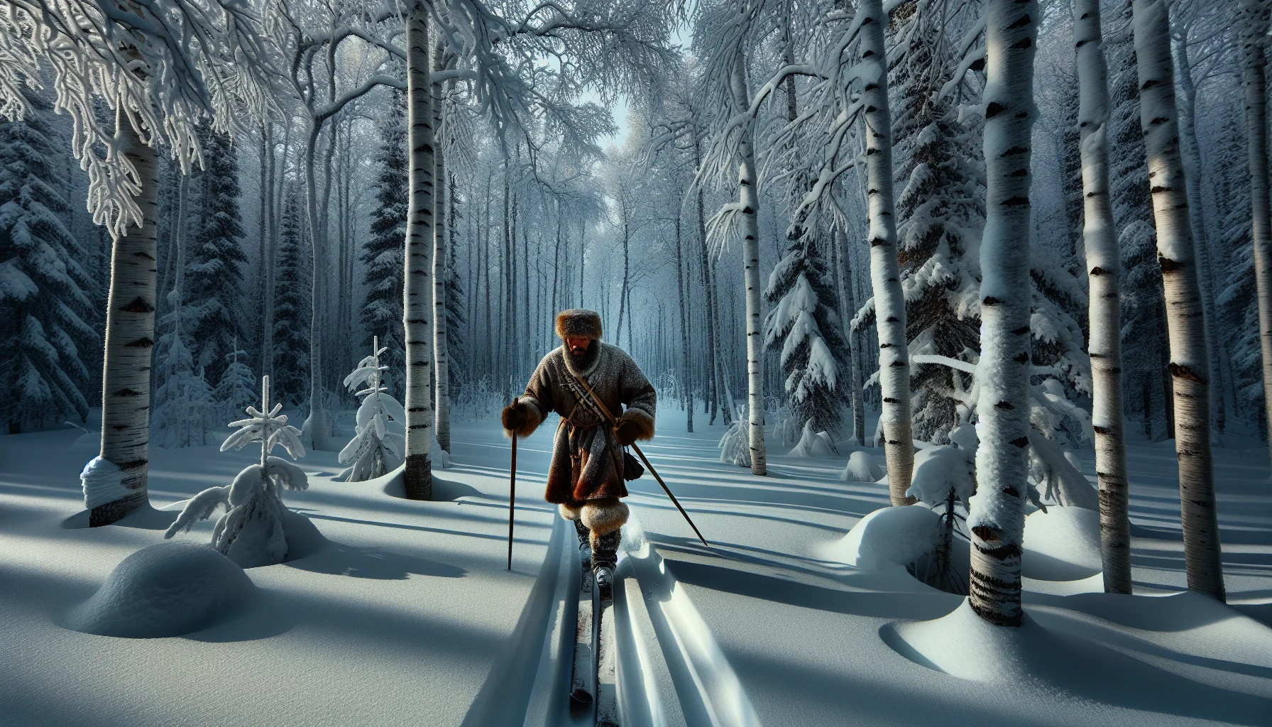 Campement evenk au milieu de la taiga siberienne en automne