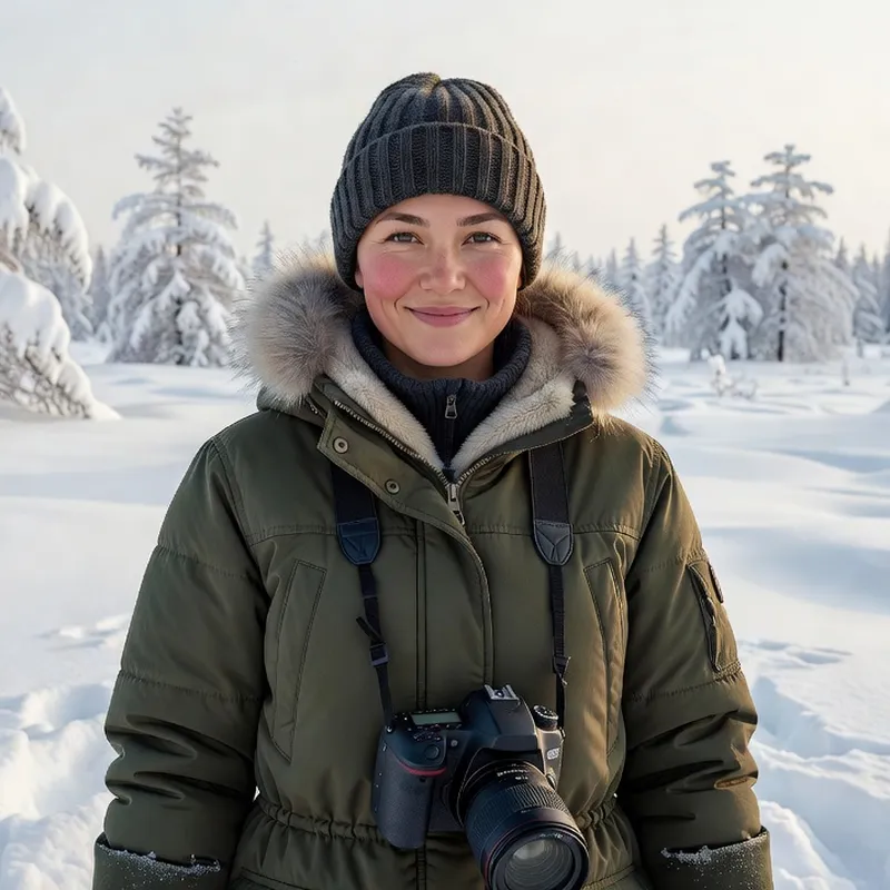 Portrait d'Irina Sorokina, photographe d'aurores boréales à Yakutsk