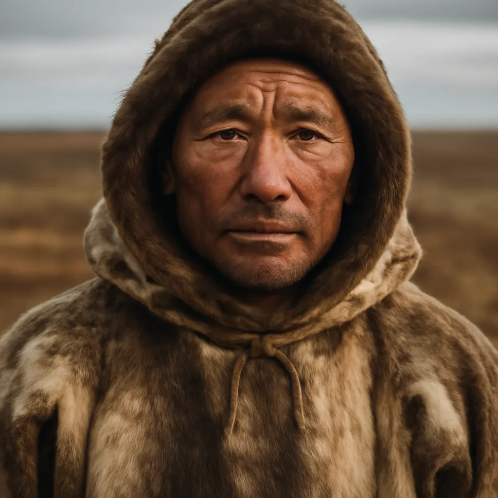 Portrait de Mikhaïl Riabov, éleveur de rennes nenets en Nenetsie