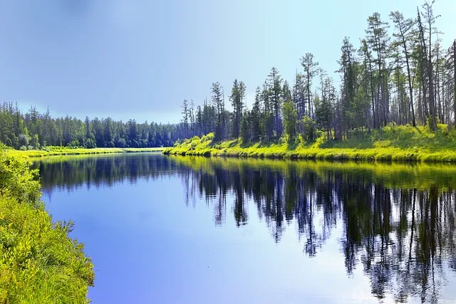 Riviere gelee en Siberie pres de Yakoutsk