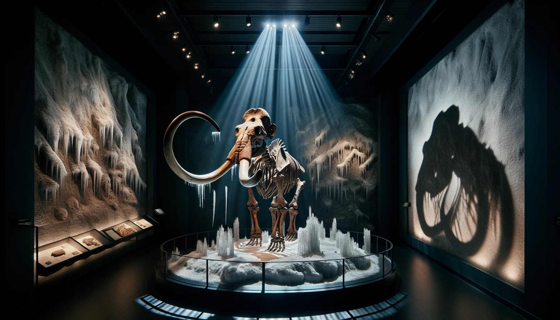 Defenses de mammouth laineux emergent du permafrost yakoutien